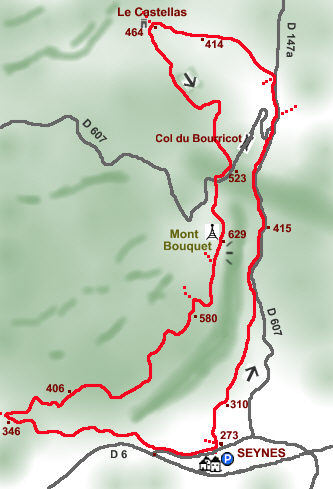 circuit randos du Mont Bouquet