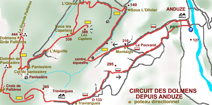 circuitde randonnées des Dolmesn depuis Anduze